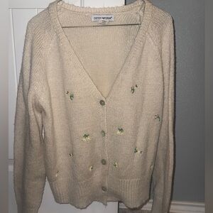 Cotton Emporium embroidery sweater top large